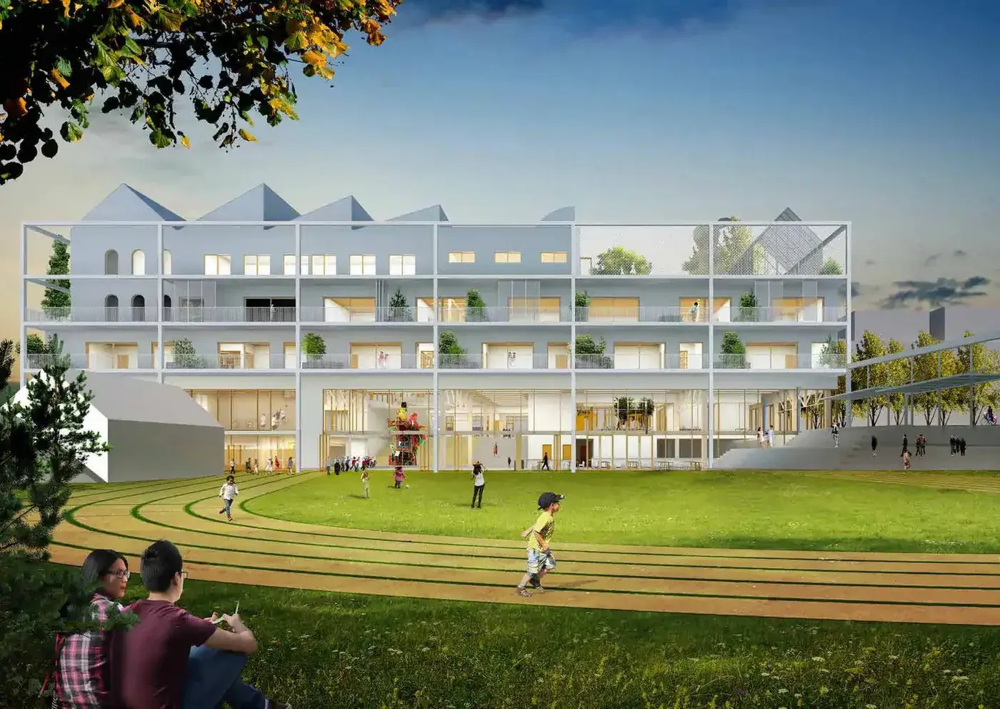 Vizualizace nové základní školy ve Smíchov City